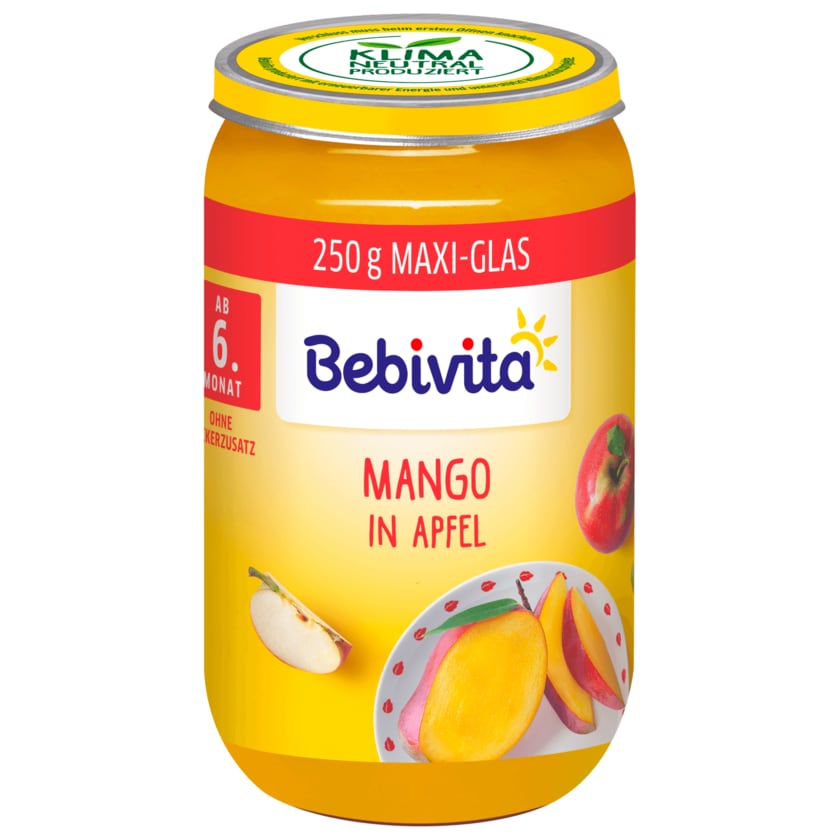Bebivita Bio Mango in Apfel Maxi-Glas 250g